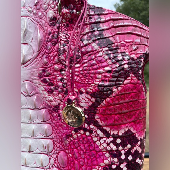 NWT Brahmin Crown of Hearts Large Duxbury Ombre Melbourne Satchel - Picture 7 of 14